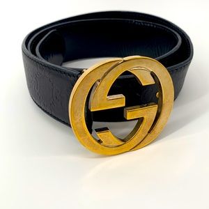 Gucci Authentic Black and Gold belt 💯 Authentic